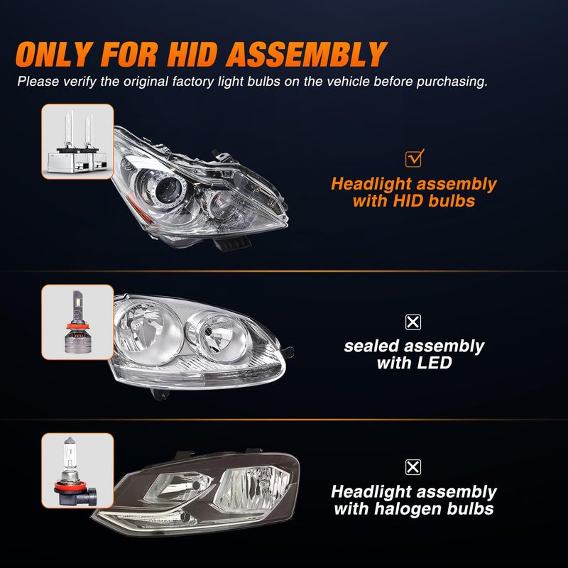 Nilight D3S HID Headlight Bulbs, Super Bright D3S HID Bulb 6000K Diamond White High Low Beam HID Xenon Bulbs Replacement, 2-Pack - Image 4
