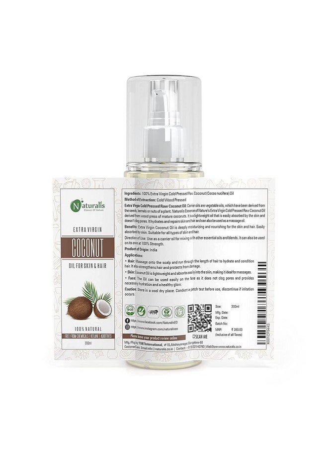 Naturalis Naturalis Essence Of Nature Trio of castor/coconut/almond Oil for Skin & Hair (200ml Each)  - Image 3