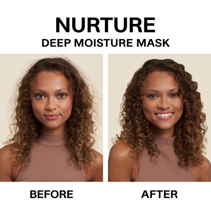 JVN Nurture Deep Moisture Mask, Hydrating Hair Mask Conditioning Treatment, Reduces Frizz & Adds Nourishment, All Hair Types, Sulfate Free (5 Fl Oz) - Image 2
