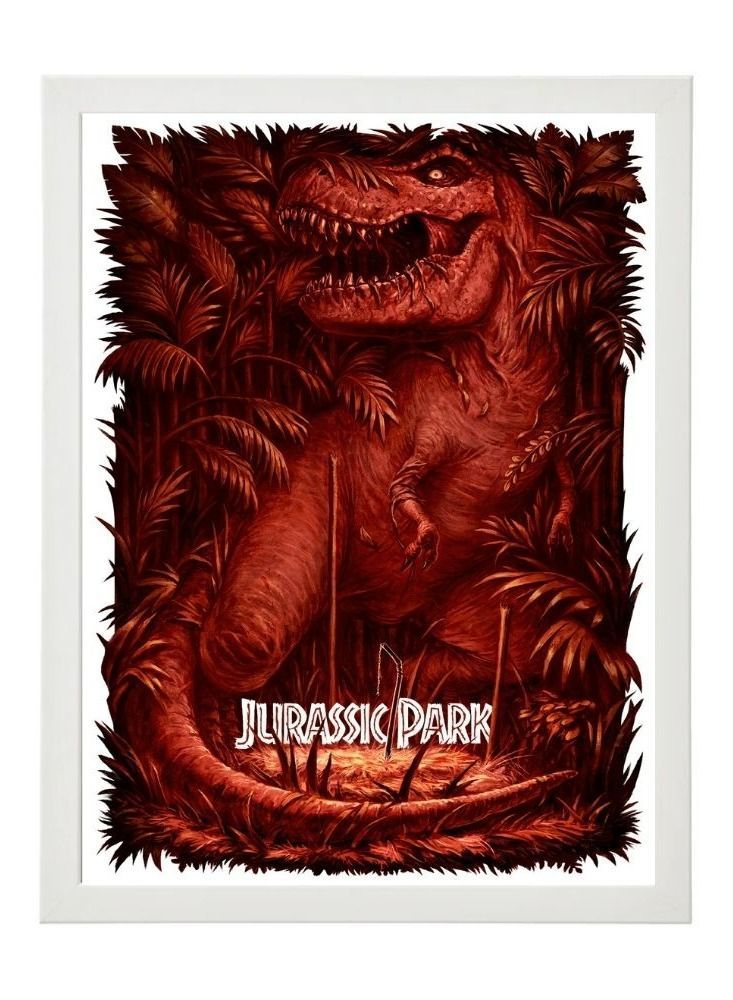 RKN Digital Wall Art Poster Frame Jurassic Park  21X30 cm - Image 2