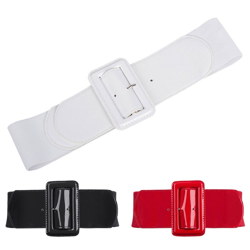 GRACE KARIN GRACE KARIN 3 Pack Womens Vintage Waist Belt Wide Elastic Stretch Cinch Belt S  - Image 4