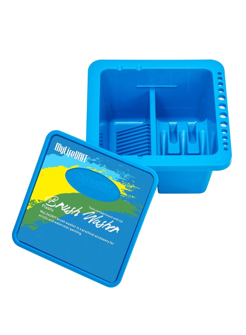MYLIFEUNIT MyLifeUNIT Paint Brush Cleaner, Paint Brush Holder and Organizers for Acrylic, Watercolor, and Water-Based Paints (Blue) - Image 4