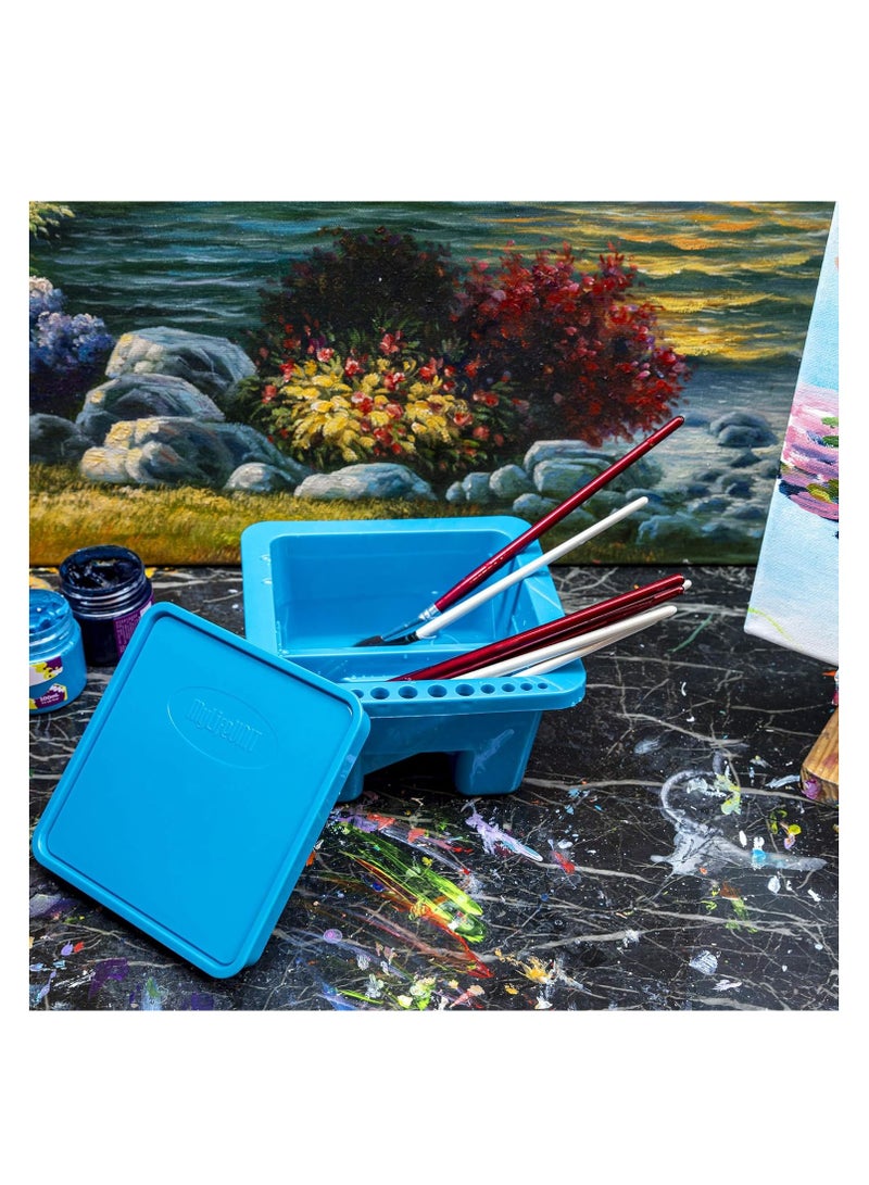 MYLIFEUNIT MyLifeUNIT Paint Brush Cleaner, Paint Brush Holder and Organizers for Acrylic, Watercolor, and Water-Based Paints (Blue) - Image 5