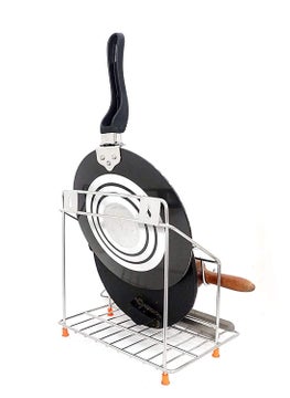 Amaze Amaze Chakla Belan Tawa Chimta Stand for Kitchen 5.5mm Wire - 100% Rust-Free Stainless Steel Rolling Pin Board Holder Wall Mount Stand 4 in1 Holder - oack of 1  - Image 2