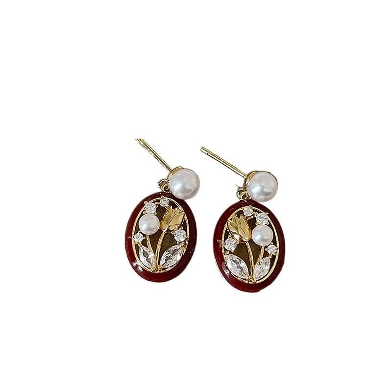 Gold Pearl Earrings in 925 Sterling Silver and Lightweight Huggie Profile for Daily Wear and Elegant Styling - NADI - Image 4