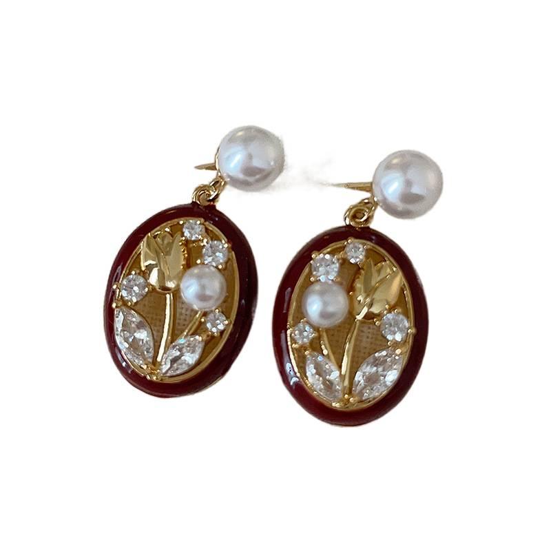 Gold Pearl Earrings in 925 Sterling Silver and Lightweight Huggie Profile for Daily Wear and Elegant Styling - NADI - Image 2