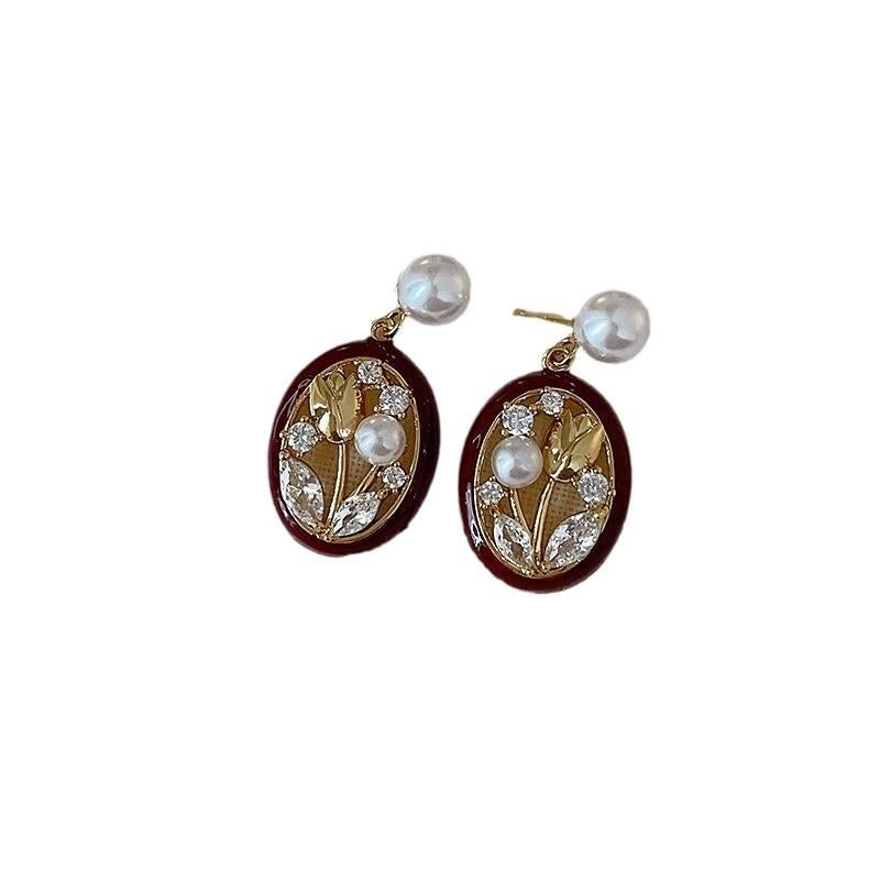 Gold Pearl Earrings in 925 Sterling Silver and Lightweight Huggie Profile for Daily Wear and Elegant Styling - NADI - Image 5