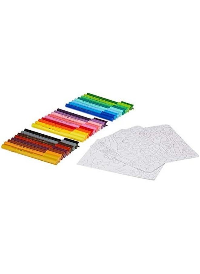 FABER-CASTELL - Connector Pen In Ballerina Music Box 25 Piece Set Multicolor - Image 1