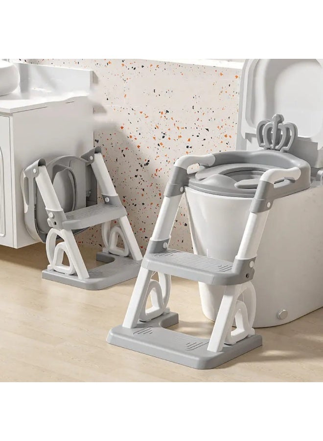 كرسي تدريب الأطفال على الحمام مع سلم متعدد الاستخدامات – قابل للطي - Image 2
