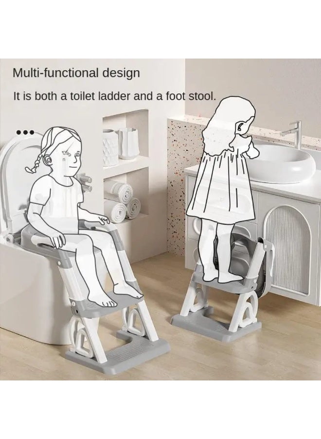 كرسي تدريب الأطفال على الحمام مع سلم متعدد الاستخدامات – قابل للطي - Image 3
