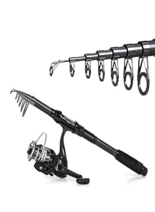 best travel fishing rod combo Okuma Voyager 5-Piece Medium-Light Spinning Kit, Black, 6' this Okuma Voyager Light Length:7'6