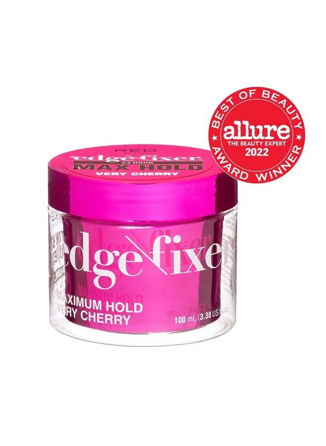 Red by Kiss Edge Fixer 24 Hour Maximum Hold Edge Wax No Flaking Biotin B7 Infused Hair Gel 3.38 Fl.Oz (Very Cherry)  - Image 3