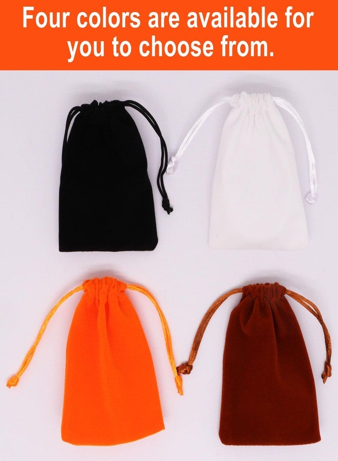 GDFYMI 10pcs Velvet Bags with Drawstrings, Small Drawstring Pouch for Wrapping Mini Gift, Jewelry, 3x4 Inches (White - Image 4