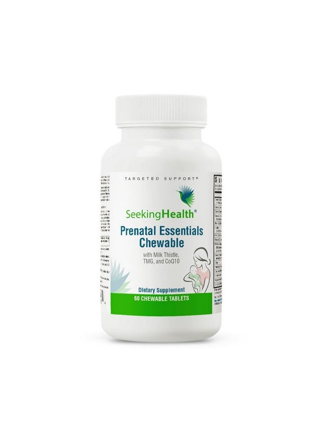 Seeking Health Seeking Health Prenatal Essentials Chewable - Prenatal Support Supplement with Riboflavin - Formula Supports Immune Health & Methylation - B12 Supplement to Support Genetic Development - 60 Tablets  - Image 1