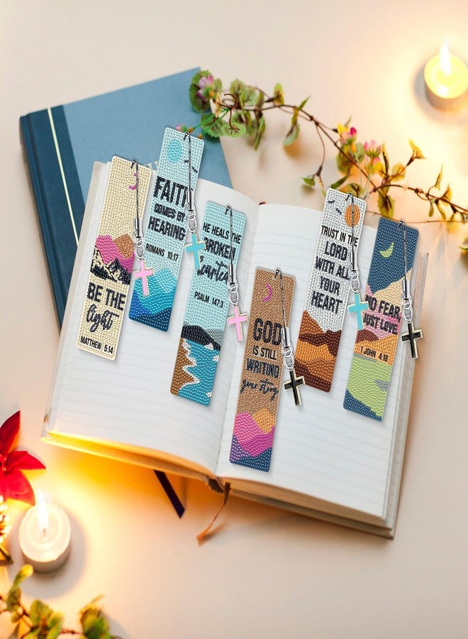 INSYOHO Christian Diamond Art Bookmarks Kit - DIY Diamond Painting Bookmarks with Bible Verses, Religious Bookmark for Adults for Bible Journaling, Prayer & Worship Accessories - Image 5