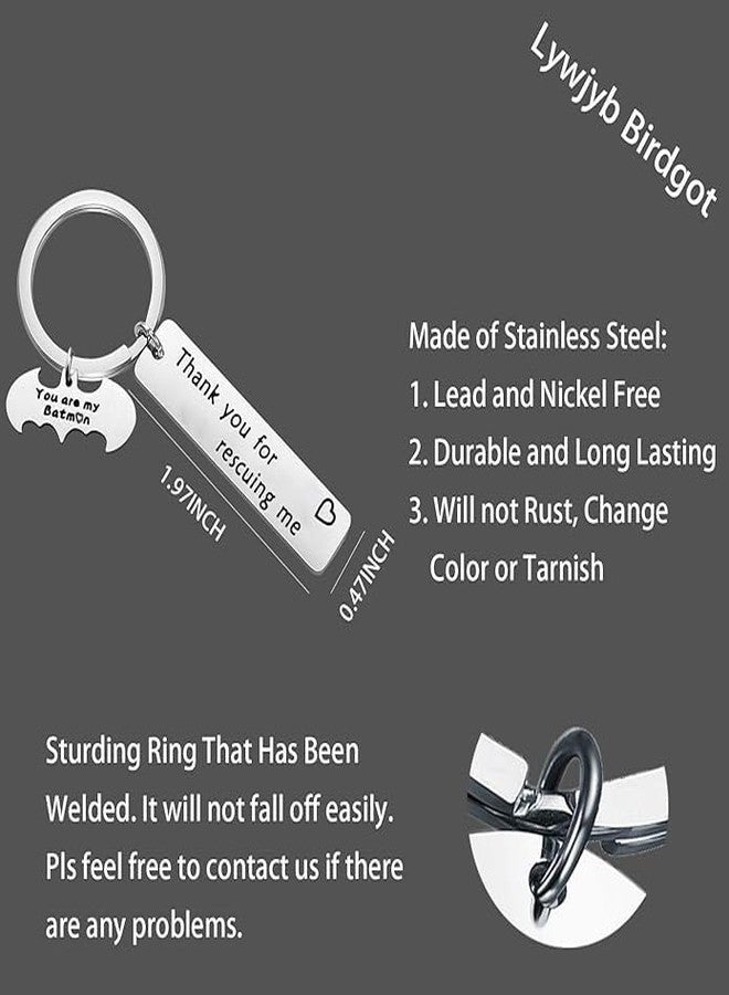 لوجيب بيردجوت Lywjyb Birdgot هدية شكر أنت عزيز عليّ سلسلة مفاتيح شكرًا لك على إنقاذي سلسلة مفاتيح هدايا شكر للأب أو الحبيب (مفتاح الإنقاذ) - Image 2