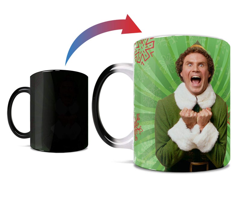 Morphing Mugs Elf  Worlds Best Cup of Coffee  One 11 oz Color Changing Heat Sensitive Ceramic Mug  Image Revealed When HOT Liquid Is Added