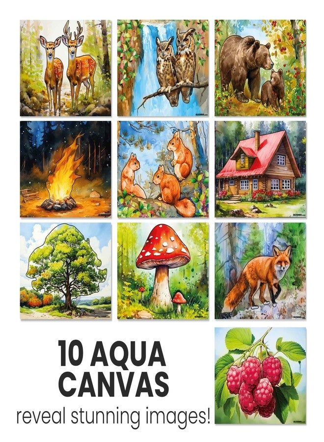 QUOKKA Dementia Activities for Seniors - Water Painting Alzheimers Products for Elderly - Reusable Activity Kits for Dementia Patients - Forest Moments Relaxing Set - Image 3