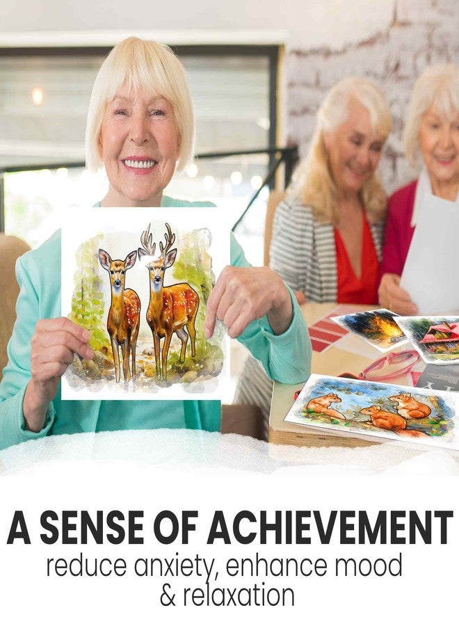 QUOKKA Dementia Activities for Seniors - Water Painting Alzheimers Products for Elderly - Reusable Activity Kits for Dementia Patients - Forest Moments Relaxing Set - Image 4