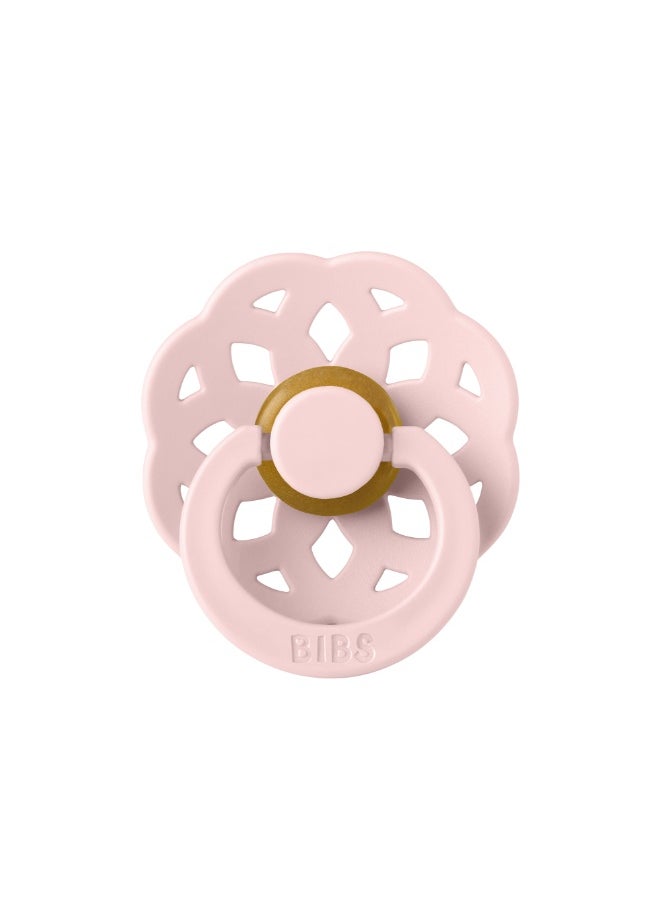 BIBS BIBS Pacifier Boheme 1 PACK | Round Nipple Baby Pacifier | BPA Free Natural Rubber Latex Soother | Made in Denmark | Size 1 (0-6 months) Blossom  - Image 2