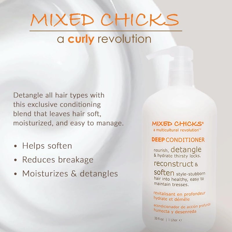 Mixed Chicks Deep Conditioner - 1000 ml for Nourishing and Detangling Hair - Image 3