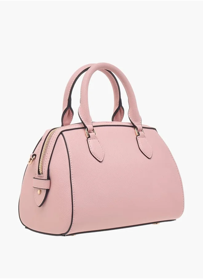 Celeste Women Textured Tote Bag with Double Handle and Detachable Strap