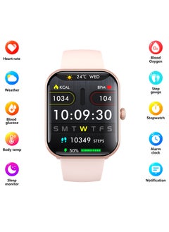 Chomel F96 bracelet SOS alarm heart rate blood pressure body temperature Bluetooth call non-invasive blood sugar measurement smart watch  - Image 1