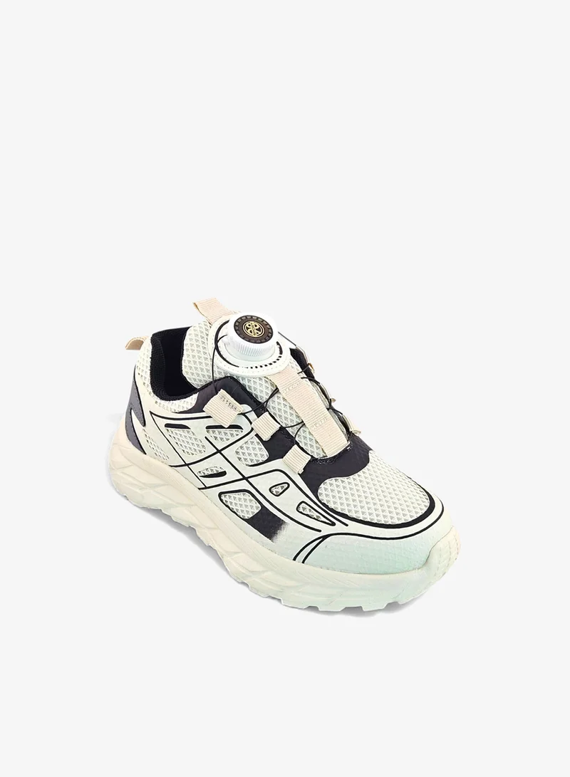 فيت فيرست حذاء بولت فلو رياضي خفيف الوزن للأطفال 86-894-37 بيج/أسود/رمادي