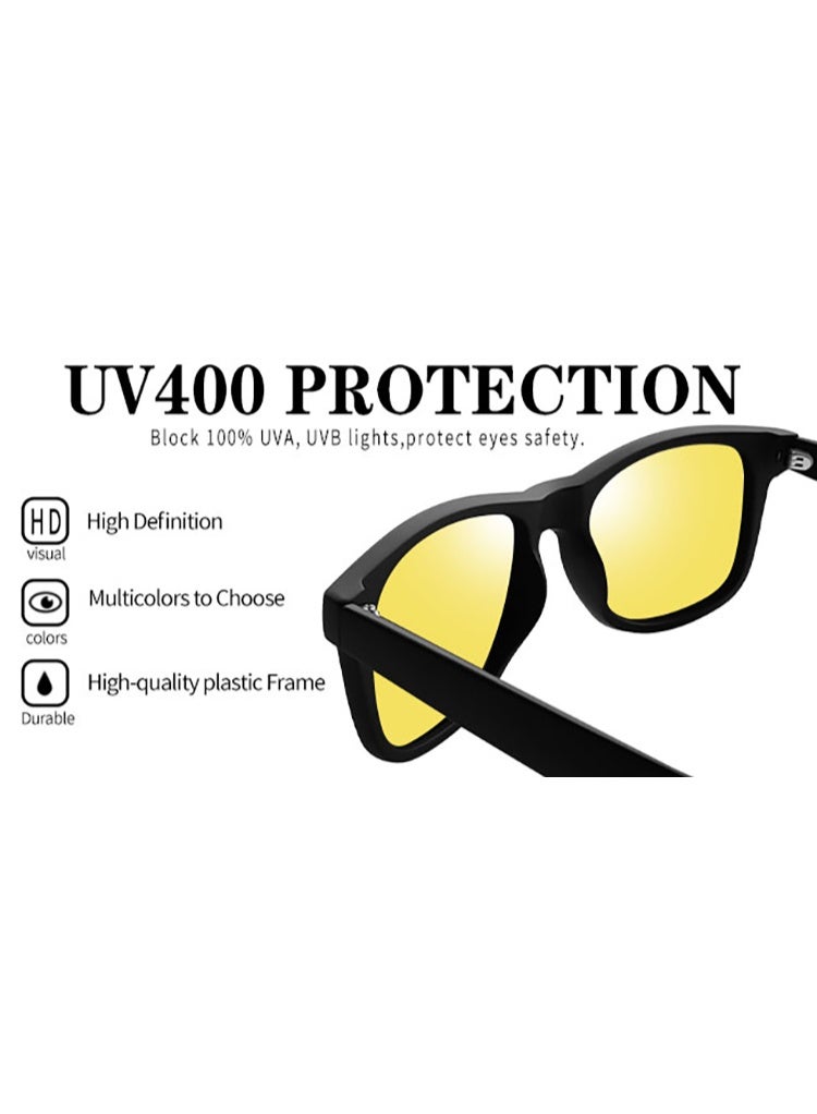 إيلانوفا نظارات شمسية مربعة مستقطبة بتصميم عصري للحماية من الأشعة فوق البنفسجية مضادة للتوهج وتناسب القيادة للرجال والنساء - Image 4