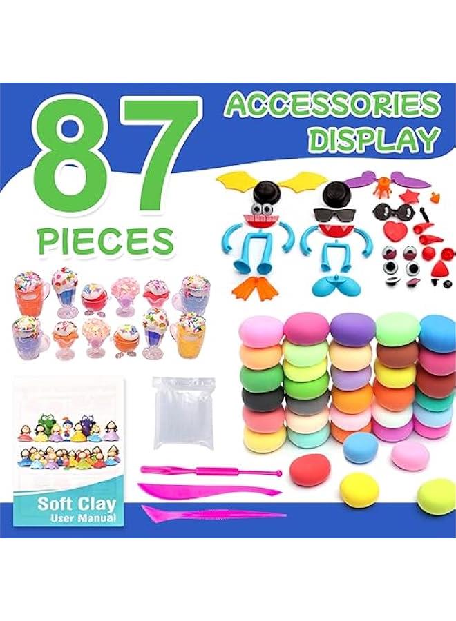 HOOKOR Kids Air Dry Clay kit, 36 Colors Modeling Clay Ultra Light Magic Clay with Tools and Project Manual, Safe and Non-Toxic Modeling Clay, Ideal Gift for Kids - Image 3