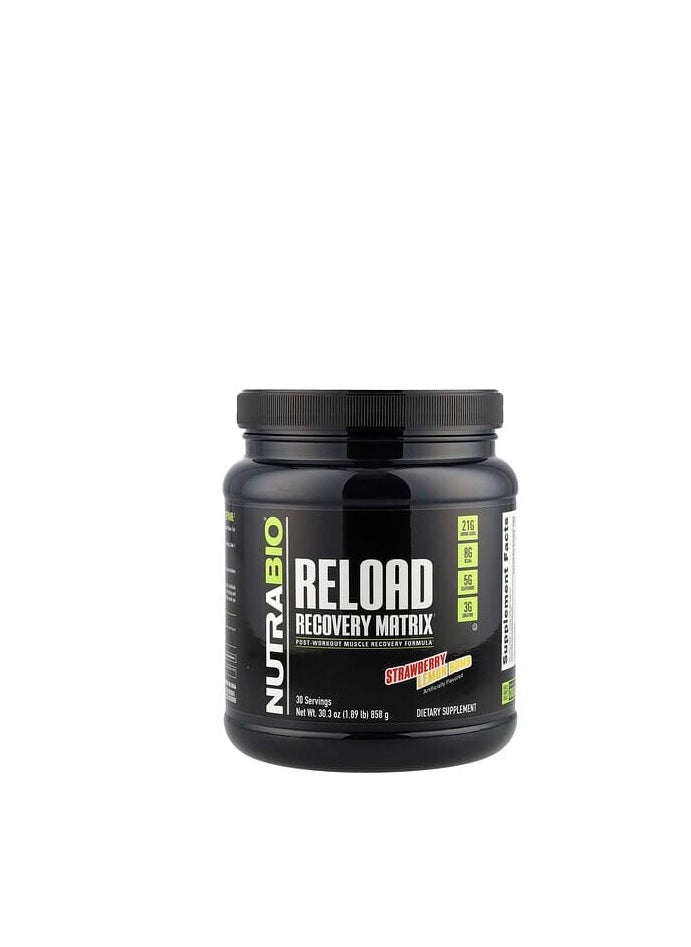 NutraBio Labs NutraBio Labs Reload Recovery Matrix Strawberry Lemon Bomb 1.89 lb (858 g) 