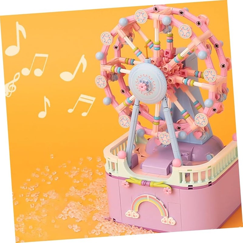 Ferris Wheel Music Box DIY Building Blocks Set Educational Craft Birthday Home Decoration - Image 4