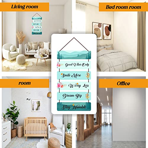 Freny Exim MDF Wooden Good Vibes Only Positive Quote Wall Hanging Art For Home Decor | Office | Gift (12 inch X 30 Inch) Multicolour 502 - Image 2