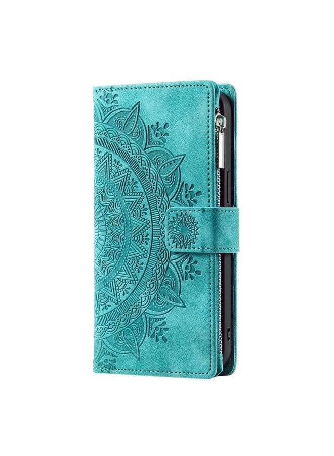 HuHa Case Cover For Motorola Moto G85 Multi-Card Totem Zipper Leather Phone Case(Green) - Image 2