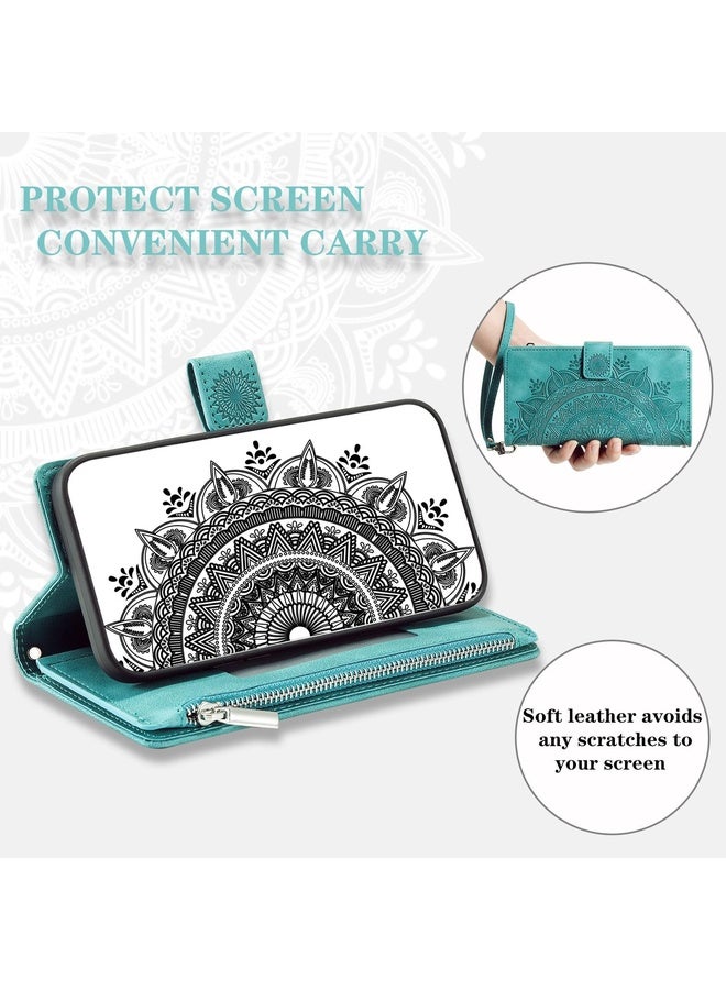 HuHa Case Cover For Motorola Moto G85 Multi-Card Totem Zipper Leather Phone Case(Green) - Image 5