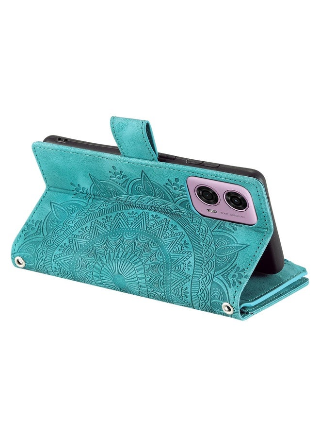HuHa Case Cover For Motorola Moto G85 Multi-Card Totem Zipper Leather Phone Case(Green) - Image 4