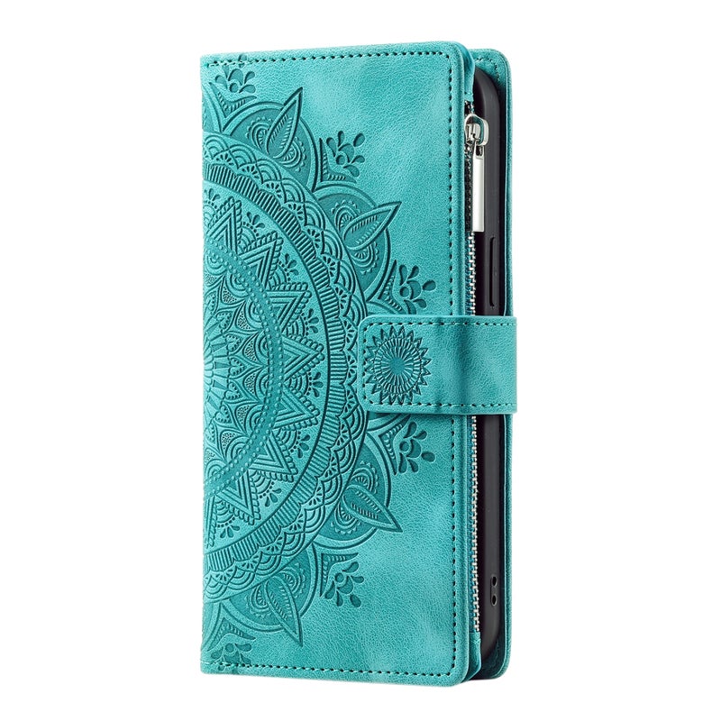 HuHa Case Cover For Motorola Moto G85 Multi-Card Totem Zipper Leather Phone Case(Green) - Image 2