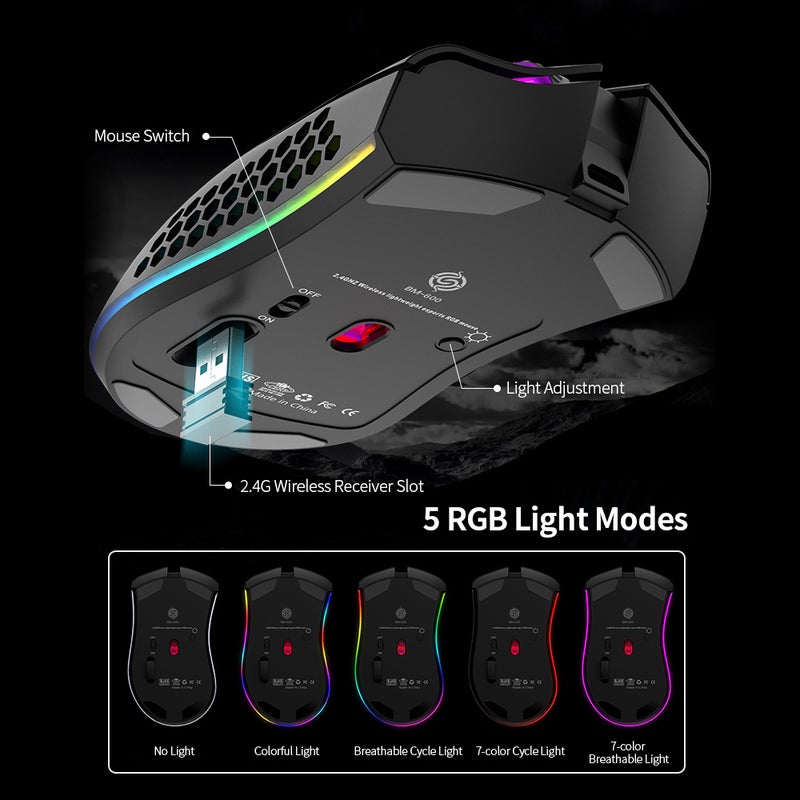Alyashmac 29-LU Wireless Gaming Mouse White - Image 5