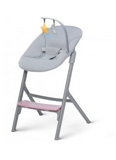 Kinderkraft Livy 4 in 1 Highchair with Calmee Bouncer - Aster Pink  - Image 3