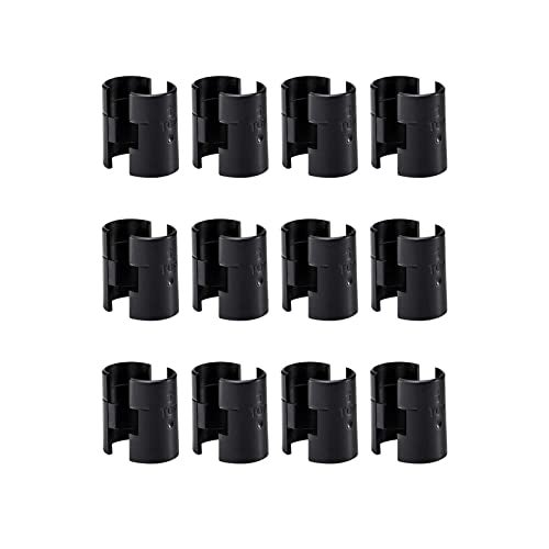 ANPHSIN 24 Pcs Wire Shelving Shelf Lock Clips for 1'' Post - 12 Pairs of Shelving Sleeves Replacements for Wire Shelving System Plastic Accessories Parts - Image 1