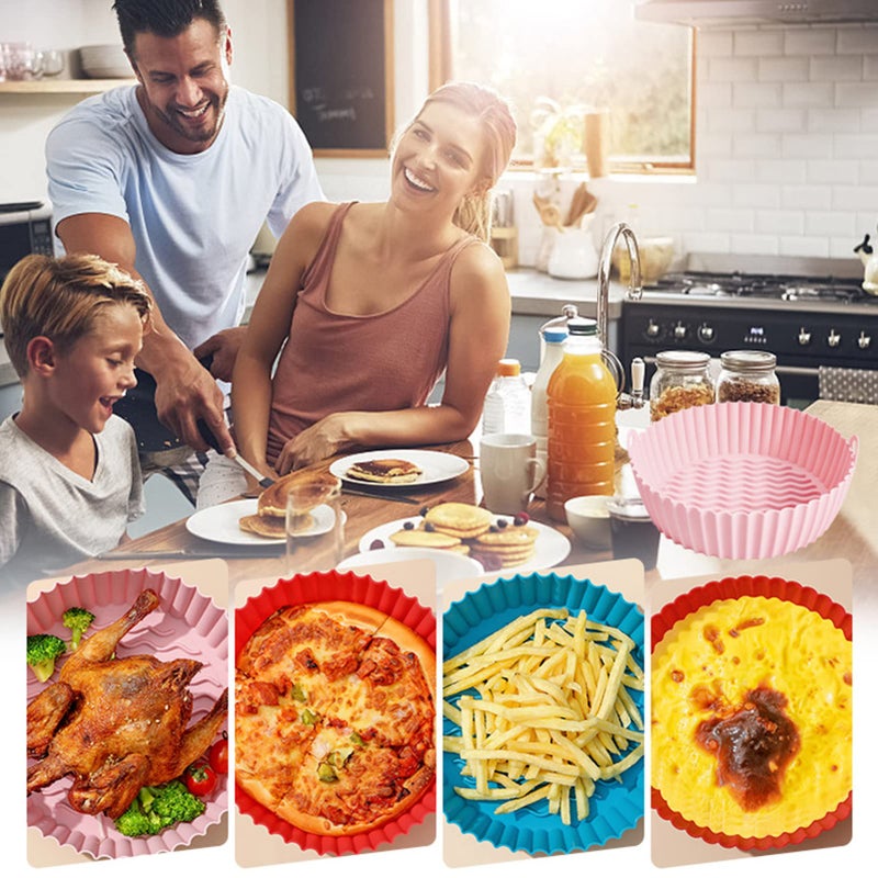 Air Fryer Silicone Liner, Heat Resistant Easy Cleaning Reusable Non-stick Air Fryer Silicone Liners, - Image 2