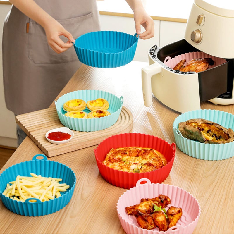Air Fryer Silicone Liner, Heat Resistant Easy Cleaning Reusable Non-stick Air Fryer Silicone Liners, - Image 3