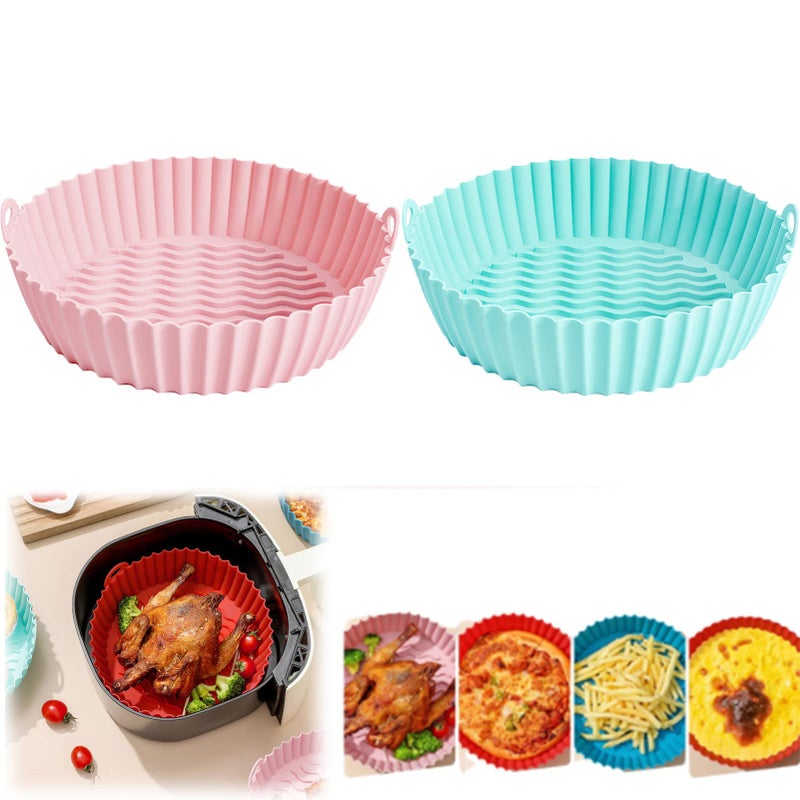 Air Fryer Silicone Liner, Heat Resistant Easy Cleaning Reusable Non-stick Air Fryer Silicone Liners, - Image 1