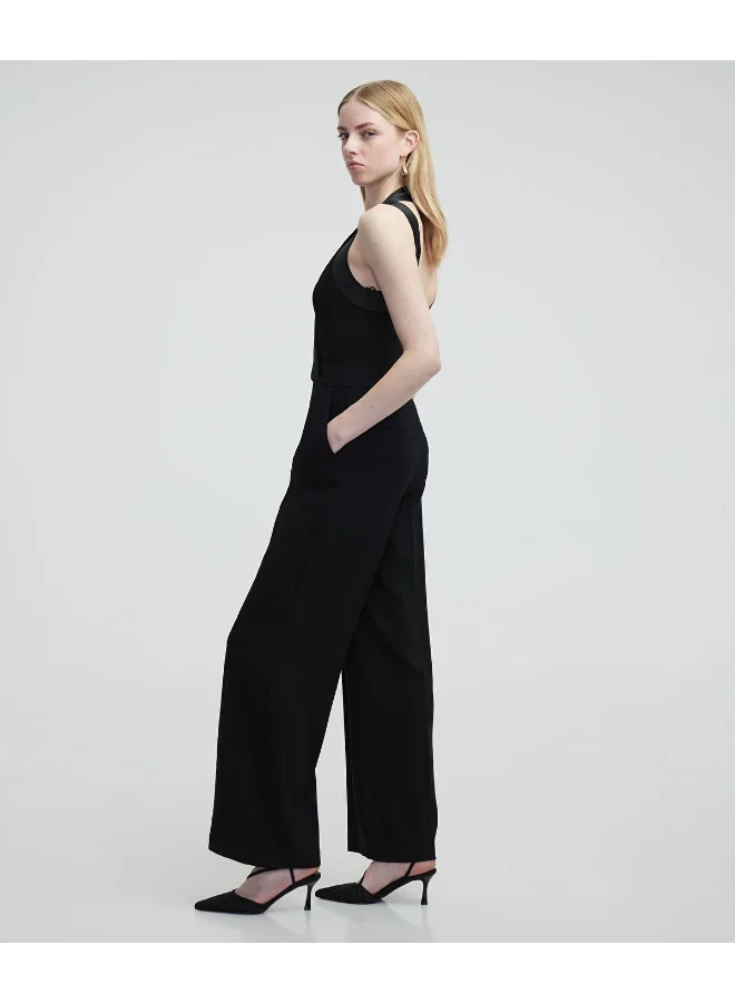 Ipekyol Wide Leg Mixed Jumpsuit