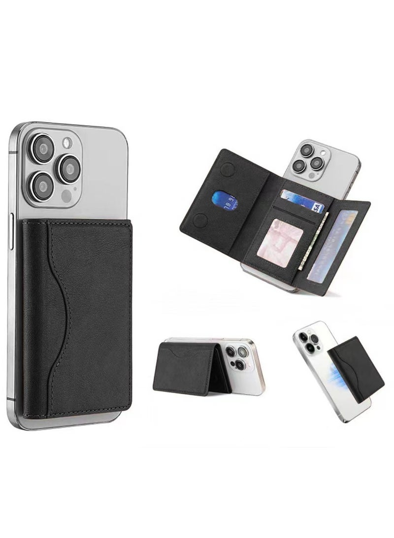 محفظة مغناطيسية، محفظة ثلاثية الطي متوافقة مع ماج سيف، 6 حاملات بطاقات - Image 1