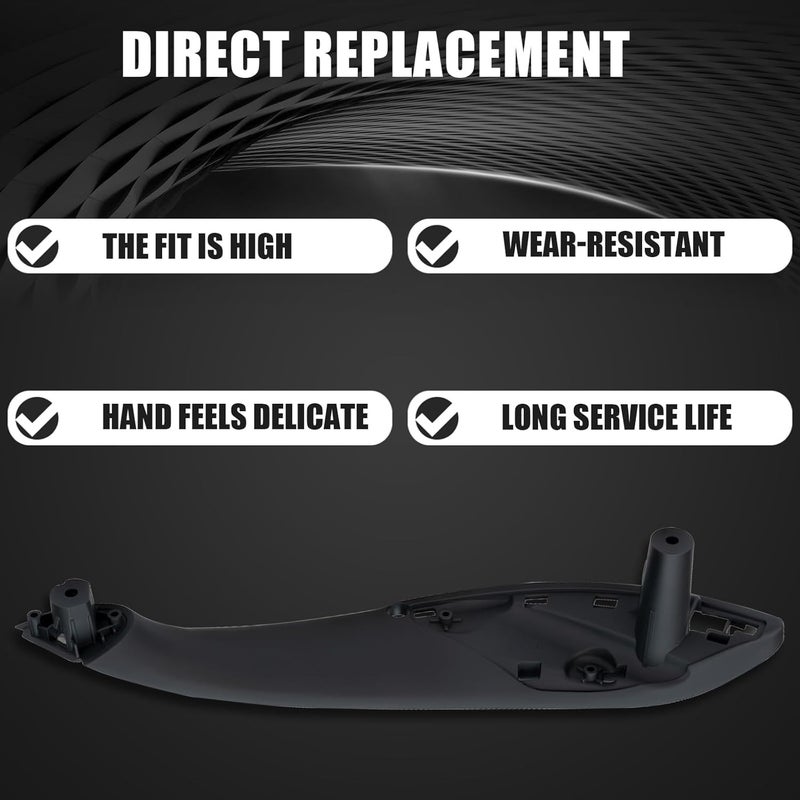 WEILEITE Front Left Driver Side Interior Inner Inside Door Pull Handle Grab Fit for BMW 320,328,330,335,M3 F30/F31/F34/F80 2012-2018 and 418,420,428,430,435,M4 F32/F33/F36/F82/F83 2014-2017 - Image 3