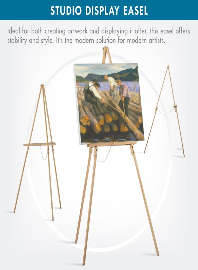 SD STUDIO DESIGNS Studio Designs Wood A-Frame Tripod Display Easel Stand - Adjustable Wooden Art Stand for Canvas, Painting, Signage, Posters, Wedding Décor & Event Displays, Natural Wood - Image 5