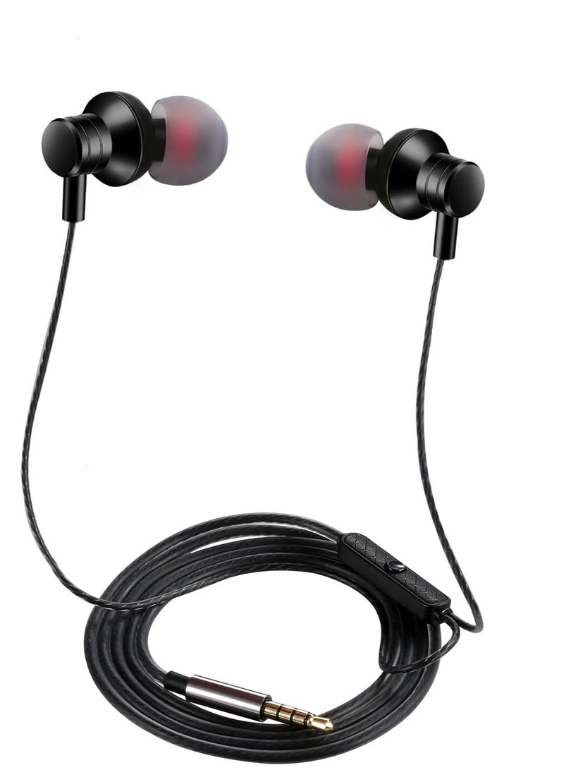 3.5mm Headphones with Microphone Durable Wired Earbuds Noise Isolating Earphones Clear Sound In-Ear Headphones Compatible with Smartphones/PC/Tablet - Image 4