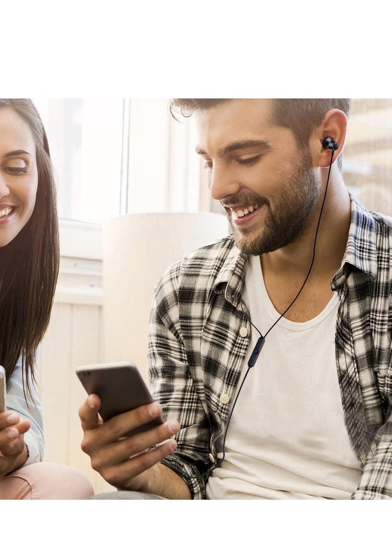 3.5mm Headphones with Microphone Durable Wired Earbuds Noise Isolating Earphones Clear Sound In-Ear Headphones Compatible with Smartphones/PC/Tablet - Image 5