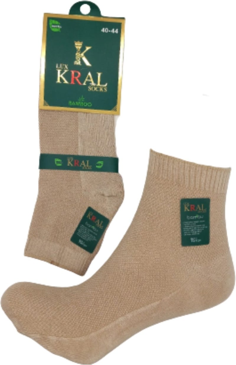 Lüx Kral Luxury King Men's Booties Embossed Patterned (12 Pieces) Bamboo Socks Seamless Delicate Woven Perfumed Short Socks  - Image 2